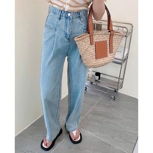 Women High Rise Jeans Summer